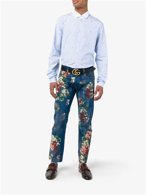 floral jeans mens gucci|designer jeans for guys Gucci.